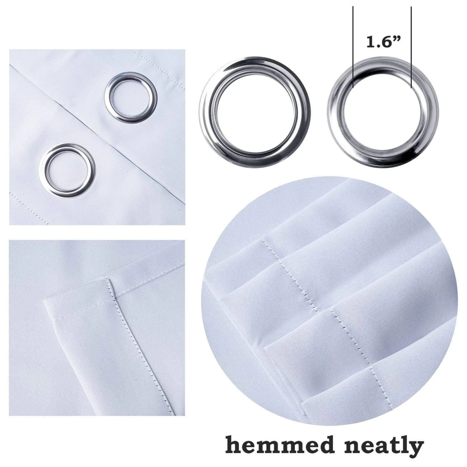 2 Pcs 52" X 108" Cabana Stripe Blackout Grommet Window Curtains Drapes Treatments 4 2 Pcs 52" X 108" Cabana Stripe Blackout Grommet Window Curtains Drapes Treatments - Image 2