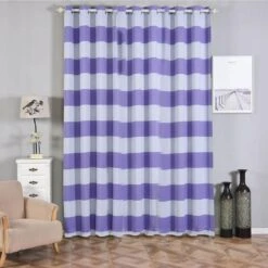 2 Pcs 52" X 108" Cabana Stripe Blackout Grommet Window Curtains Drapes Treatments 25 2 Pcs 52" X 108" Cabana Stripe Blackout Grommet Window Curtains Drapes Treatments -Optimal Home Decoration 2 pcs 52 x 108 cabana stripe blackout grommet window curtains drapes treatments 29036653543487