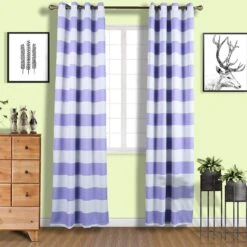 2 Pcs 52" X 108" Cabana Stripe Blackout Grommet Window Curtains Drapes Treatments 23 2 Pcs 52" X 108" Cabana Stripe Blackout Grommet Window Curtains Drapes Treatments -Optimal Home Decoration 2 pcs 52 x 108 cabana stripe blackout grommet window curtains drapes treatments cur panmic07 52108 lav 29036653445183