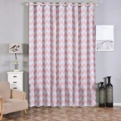 2 Pcs 52" X 108" Chevron Blackout Thermal Grommet Window Curtains Drapes Treatments -Optimal Home Decoration 2 pcs 52 x 108 chevron blackout thermal grommet window curtains drapes treatments 29036698009663