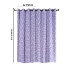 2 Pcs 52" X 108" Lattice Geometric Blackout Thermal Grommet Window Curtains Drapes Treatments -Optimal Home Decoration 2 pcs 52 x 108 lattice geometric blackout thermal grommet window curtains drapes treatments 29036636405823