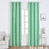 2 Pcs 52" X 108" Lattice Geometric Blackout Thermal Grommet Window Curtains Drapes Treatments