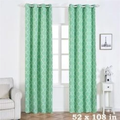 2 Pcs 52" X 108" Lattice Geometric Blackout Thermal Grommet Window Curtains Drapes Treatments