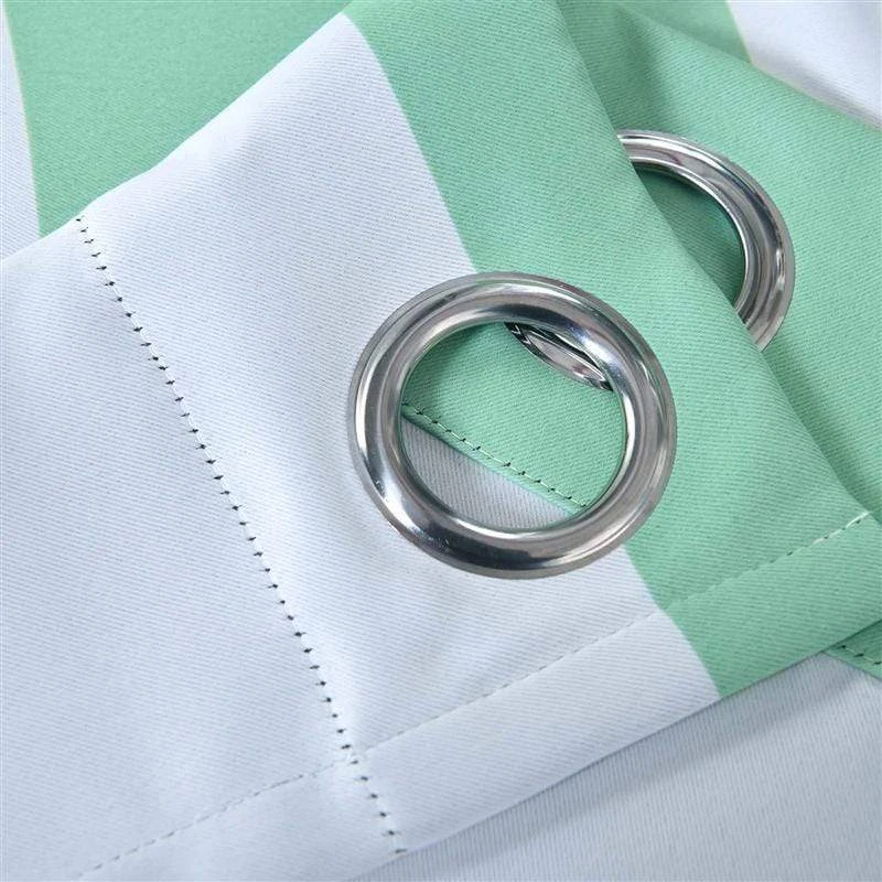 2 Pcs 52" X 64" Cabana Stripe Blackout Grommet Window Curtains Drapes Treatments 6 2 Pcs 52" X 64" Cabana Stripe Blackout Grommet Window Curtains Drapes Treatments - Image 4