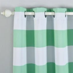 2 Pcs 52" X 64" Cabana Stripe Blackout Grommet Window Curtains Drapes Treatments 13 2 Pcs 52" X 64" Cabana Stripe Blackout Grommet Window Curtains Drapes Treatments -Optimal Home Decoration 2 pcs 52 x 64 cabana stripe blackout grommet window curtains drapes treatments 29036645613631