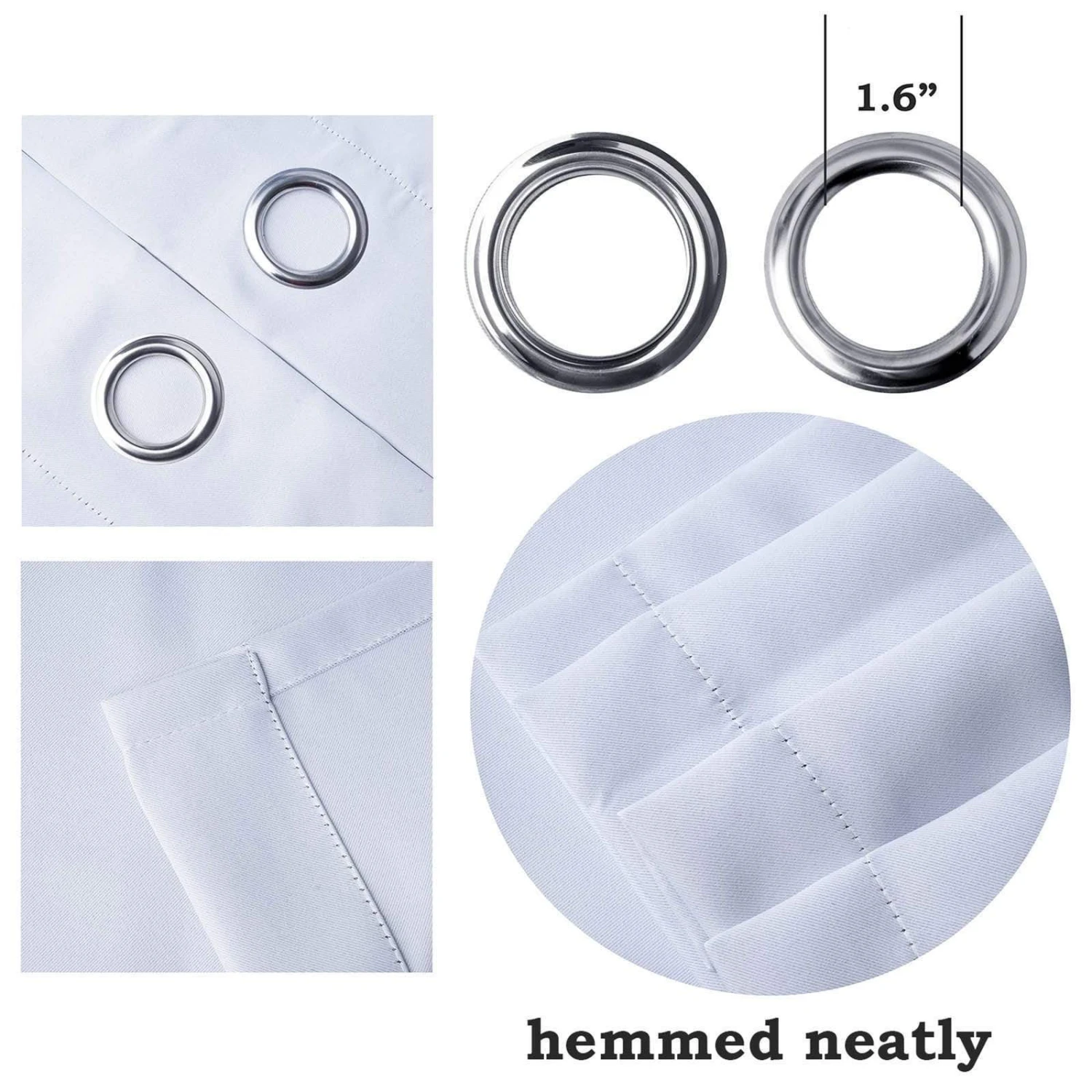 2 Pcs 52" X 64" Chevron Blackout Thermal Grommet Window Curtains Drapes Treatments 4 2 Pcs 52" X 64" Chevron Blackout Thermal Grommet Window Curtains Drapes Treatments - Image 2