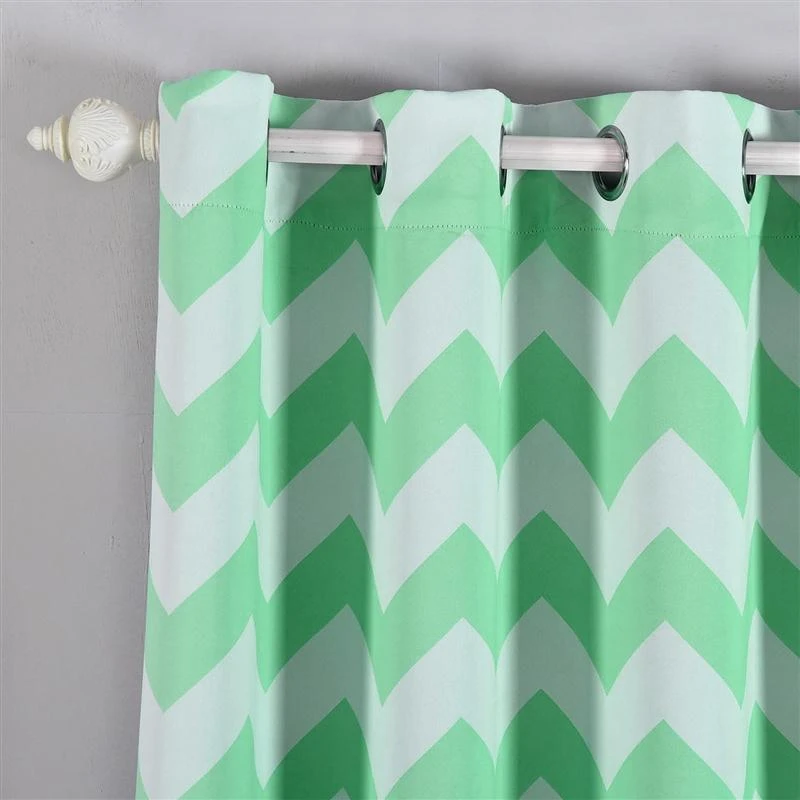 2 Pcs 52" X 64" Chevron Blackout Thermal Grommet Window Curtains Drapes Treatments 9 2 Pcs 52" X 64" Chevron Blackout Thermal Grommet Window Curtains Drapes Treatments - Image 7