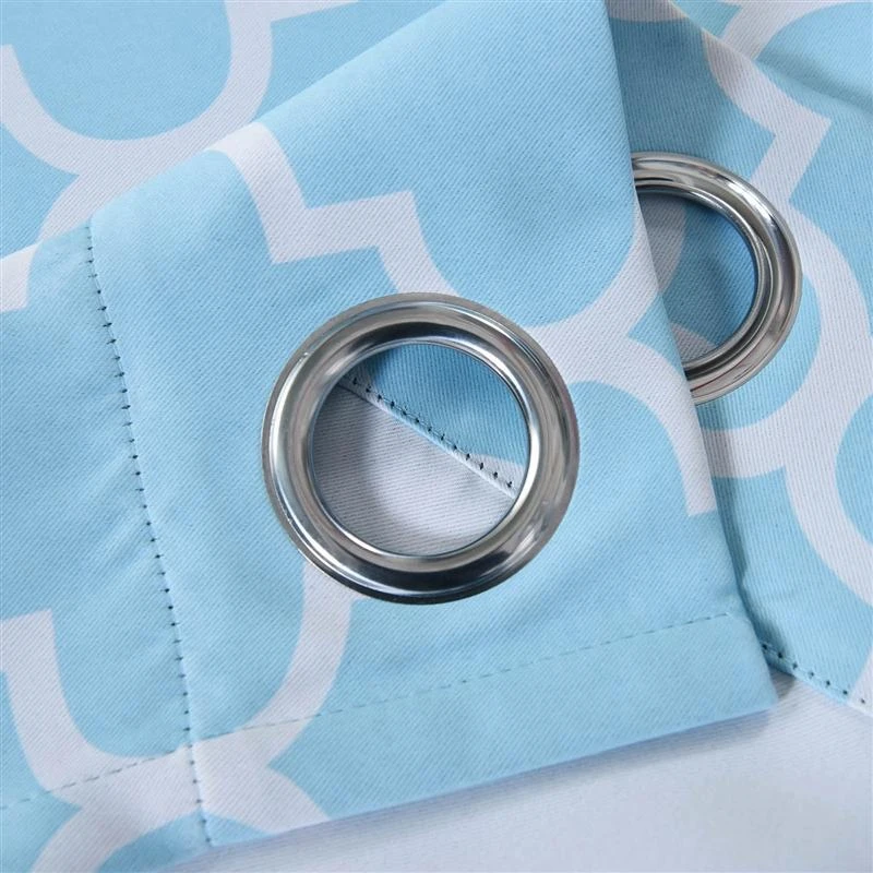 2 Pcs 52" X 84" Lattice Geometric Blackout Thermal Grommet Window Curtains Drapes Treatments 7 2 Pcs 52" X 84" Lattice Geometric Blackout Thermal Grommet Window Curtains Drapes Treatments - Image 5