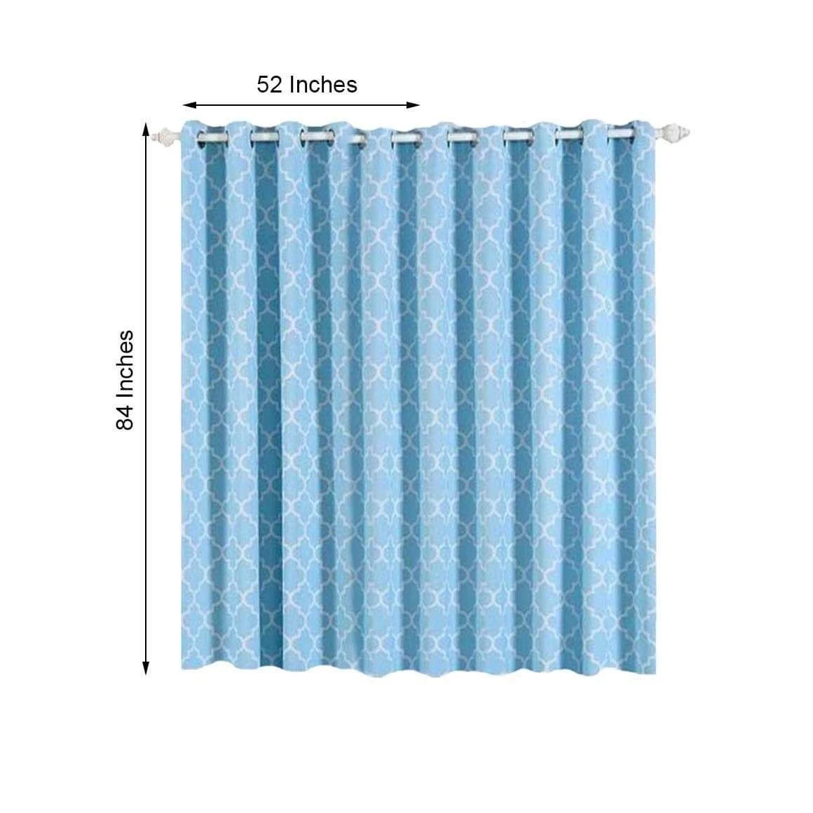 2 Pcs 52" X 84" Lattice Geometric Blackout Thermal Grommet Window Curtains Drapes Treatments 5 2 Pcs 52" X 84" Lattice Geometric Blackout Thermal Grommet Window Curtains Drapes Treatments - Image 3