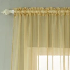 2 Pcs 52" X 84" Sheer Organza Window Curtains Drapes Panels -Optimal Home Decoration 2 pcs 52 x 84 sheer organza window curtains drapes panels 28993802403903