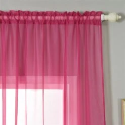 2 Pcs 52" X 84" Sheer Organza Window Curtains Drapes Panels -Optimal Home Decoration 2 pcs 52 x 84 sheer organza window curtains drapes panels 28993802633279