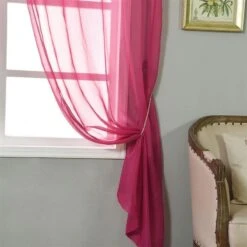 2 Pcs 52" X 84" Sheer Organza Window Curtains Drapes Panels -Optimal Home Decoration 2 pcs 52 x 84 sheer organza window curtains drapes panels 28993802666047