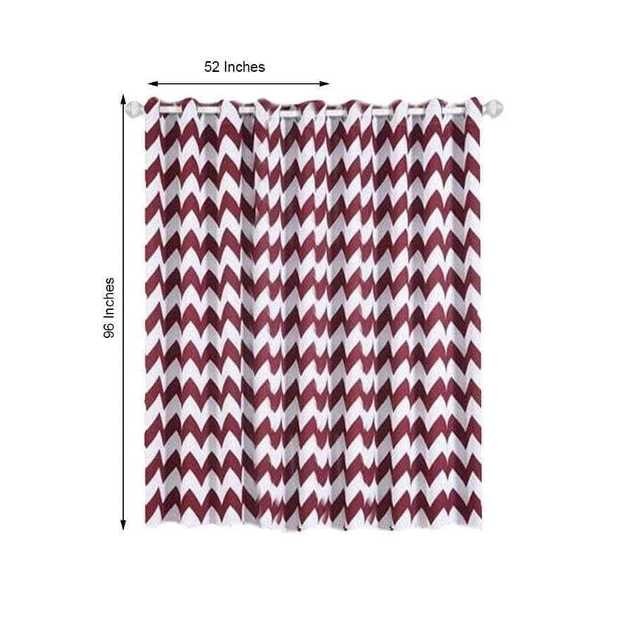 2 Pcs 52" X 96" Chevron Blackout Thermal Grommet Window Curtains Drapes Treatments 13 2 Pcs 52" X 96" Chevron Blackout Thermal Grommet Window Curtains Drapes Treatments - Image 11