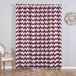 2 Pcs 52" X 96" Chevron Blackout Thermal Grommet Window Curtains Drapes Treatments 36 2 Pcs 52" X 96" Chevron Blackout Thermal Grommet Window Curtains Drapes Treatments -Optimal Home Decoration 2 pcs 52 x 96 chevron blackout thermal grommet window curtains drapes treatments 29036660031551