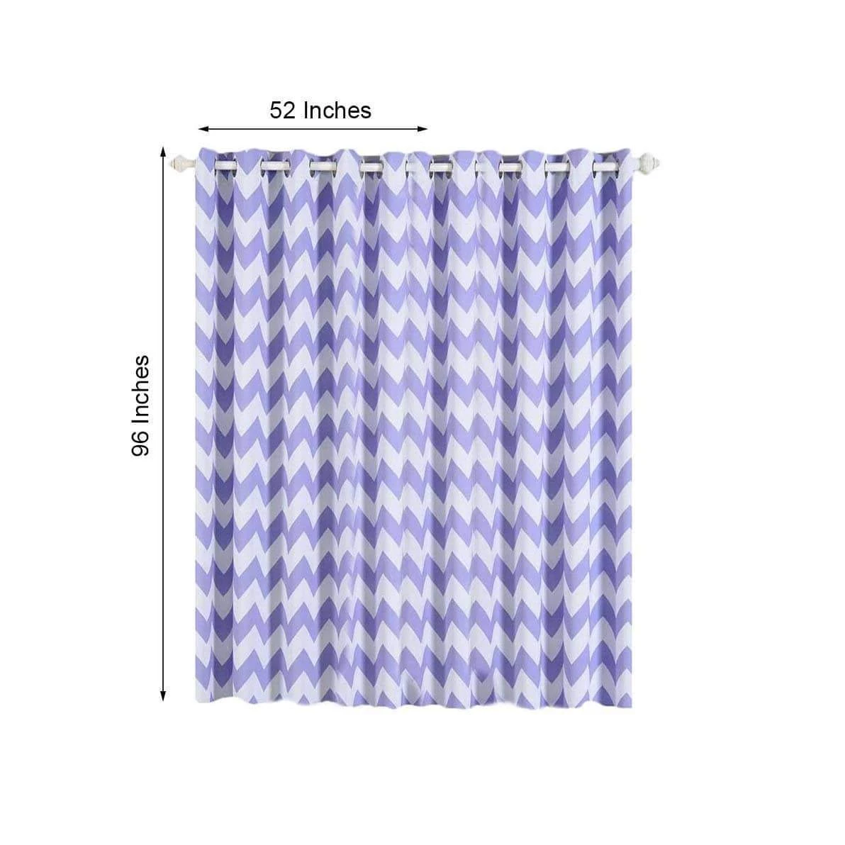 2 Pcs 52" X 96" Chevron Blackout Thermal Grommet Window Curtains Drapes Treatments 19 2 Pcs 52" X 96" Chevron Blackout Thermal Grommet Window Curtains Drapes Treatments - Image 17