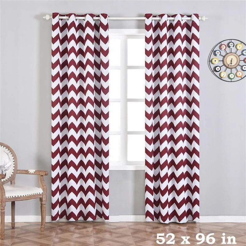 2 Pcs 52" X 96" Chevron Blackout Thermal Grommet Window Curtains Drapes Treatments 12 2 Pcs 52" X 96" Chevron Blackout Thermal Grommet Window Curtains Drapes Treatments - Image 10