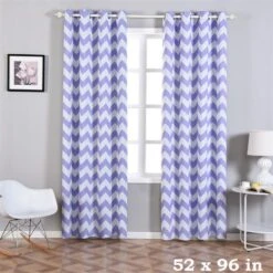 2 Pcs 52" X 96" Chevron Blackout Thermal Grommet Window Curtains Drapes Treatments 37 2 Pcs 52" X 96" Chevron Blackout Thermal Grommet Window Curtains Drapes Treatments -Optimal Home Decoration 2 pcs 52 x 96 chevron blackout thermal grommet window curtains drapes treatments cur panmic05 5296 lav 29036660097087