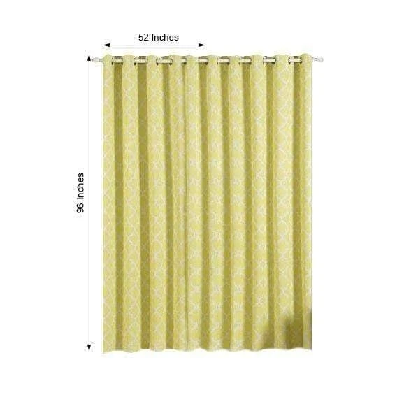 2 Pcs 52" X 96" Lattice Geometric Blackout Thermal Grommet Window Curtains Drapes Treatments 19 2 Pcs 52" X 96" Lattice Geometric Blackout Thermal Grommet Window Curtains Drapes Treatments - Image 17