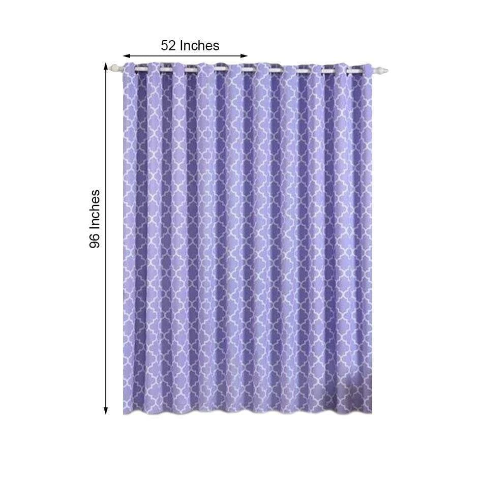 2 Pcs 52" X 96" Lattice Geometric Blackout Thermal Grommet Window Curtains Drapes Treatments 15 2 Pcs 52" X 96" Lattice Geometric Blackout Thermal Grommet Window Curtains Drapes Treatments - Image 13