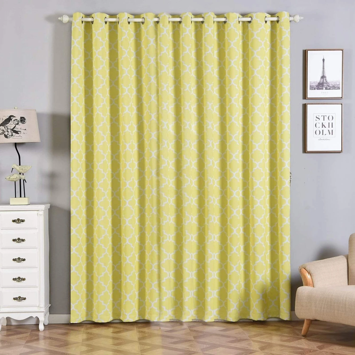 2 Pcs 52" X 96" Lattice Geometric Blackout Thermal Grommet Window Curtains Drapes Treatments 21 2 Pcs 52" X 96" Lattice Geometric Blackout Thermal Grommet Window Curtains Drapes Treatments - Image 19