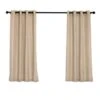 2 Pcs 52"x64" Faux Linen Curtains With Chrome Grommets -Optimal Home Decoration 2 pcs 52 x64 faux linen curtains with chrome grommets cur panjute02 5264 081 28993809186879