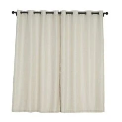 2 Pcs 52"x84" Faux Linen Curtains With Chrome Grommets 26 2 Pcs 52"x84" Faux Linen Curtains With Chrome Grommets -Optimal Home Decoration 2 pcs 52 x84 faux linen curtains with chrome grommets 28993813151807