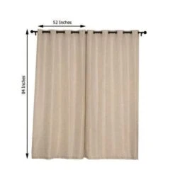 2 Pcs 52"x84" Faux Linen Curtains With Chrome Grommets 32 2 Pcs 52"x84" Faux Linen Curtains With Chrome Grommets -Optimal Home Decoration 2 pcs 52 x84 faux linen curtains with chrome grommets 28993813250111