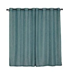 2 Pcs 52"x84" Faux Linen Curtains With Chrome Grommets 37 2 Pcs 52"x84" Faux Linen Curtains With Chrome Grommets -Optimal Home Decoration 2 pcs 52 x84 faux linen curtains with chrome grommets 28993813643327