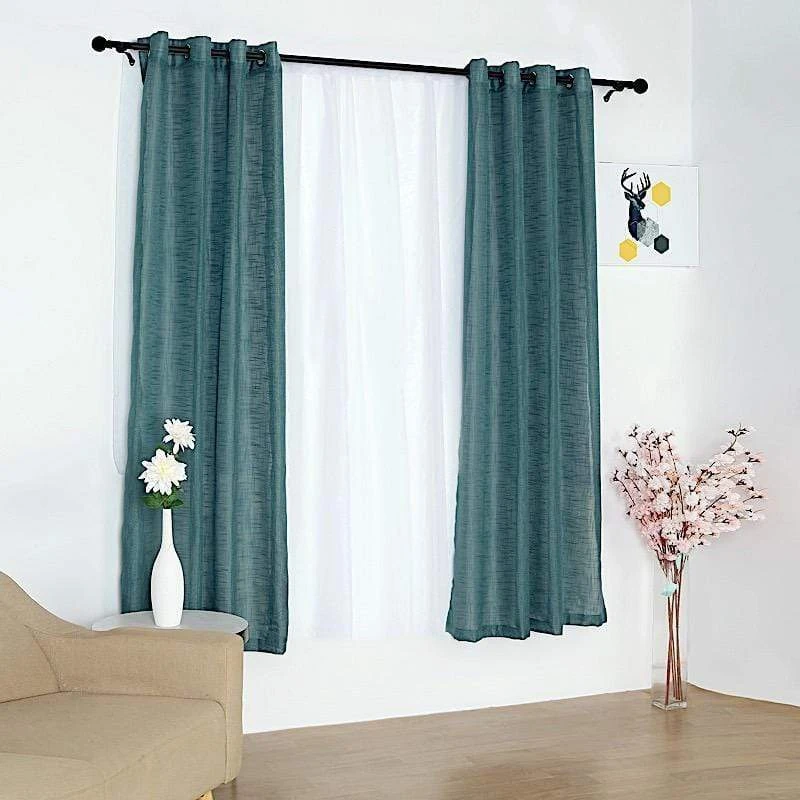 2 Pcs 52"x84" Faux Linen Curtains With Chrome Grommets 19 2 Pcs 52"x84" Faux Linen Curtains With Chrome Grommets - Image 17