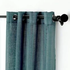 2 Pcs 52"x84" Faux Linen Curtains With Chrome Grommets 34 2 Pcs 52"x84" Faux Linen Curtains With Chrome Grommets -Optimal Home Decoration 2 pcs 52 x84 faux linen curtains with chrome grommets 28994423390271