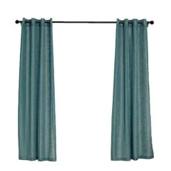 2 Pcs 52"x84" Faux Linen Curtains With Chrome Grommets 33 2 Pcs 52"x84" Faux Linen Curtains With Chrome Grommets -Optimal Home Decoration 2 pcs 52 x84 faux linen curtains with chrome grommets cur panjute02 5284 blue 28993813381183
