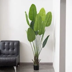 2 Pcs Bird Of Paradise Potted Artificial Plants - Green 29 2 Pcs Bird Of Paradise Potted Artificial Plants - Green -Optimal Home Decoration 2 pcs 6 ft artificial bird of paradise plastic planter pot green arti pot trop001 l grn 29174911631423