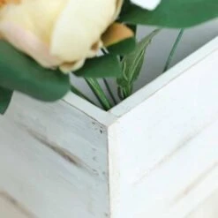 2 Pcs 6" Natural Wood Square Plant Holder Boxes Centerpieces -Optimal Home Decoration 2 pcs 6 natural wood square plant holder boxes centerpieces 28968476409919