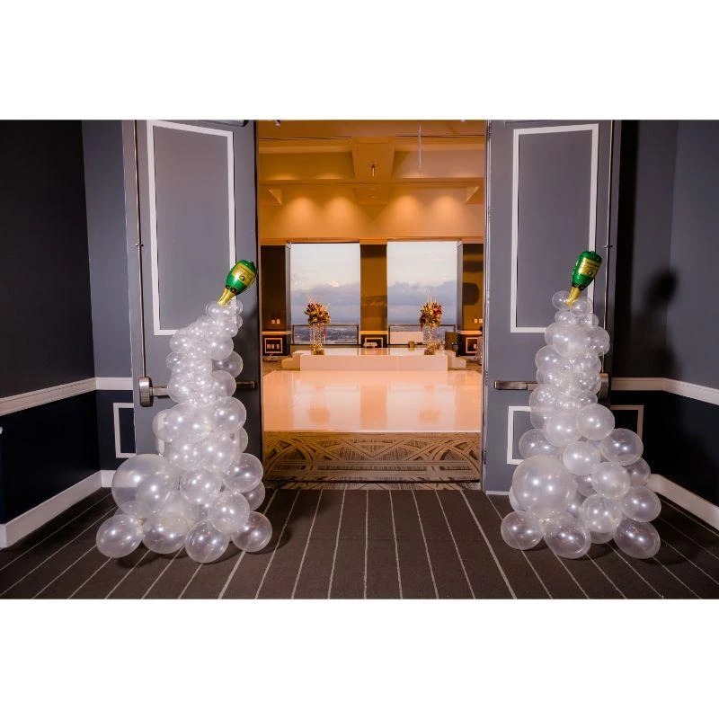 2 Pcs 8 Ft Balloon Columns Stand Kit Set - White 14 2 Pcs 8 Ft Balloon Columns Stand Kit Set - White - Image 12