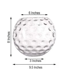 2 Pcs 8" Tall Round Glass Hobnail Vases - Clear 13 2 Pcs 8" Tall Round Glass Hobnail Vases - Clear -Optimal Home Decoration 2 pcs 8 tall round glass hobnail vases clear vase a64 10 13550983446591