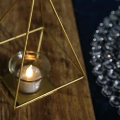 2 Pcs 9.5" Tall Geometric Candle Holders Metal Lanterns -Optimal Home Decoration 2 pcs 9 5 tall geometric candle holders metal lanterns 28939816697919