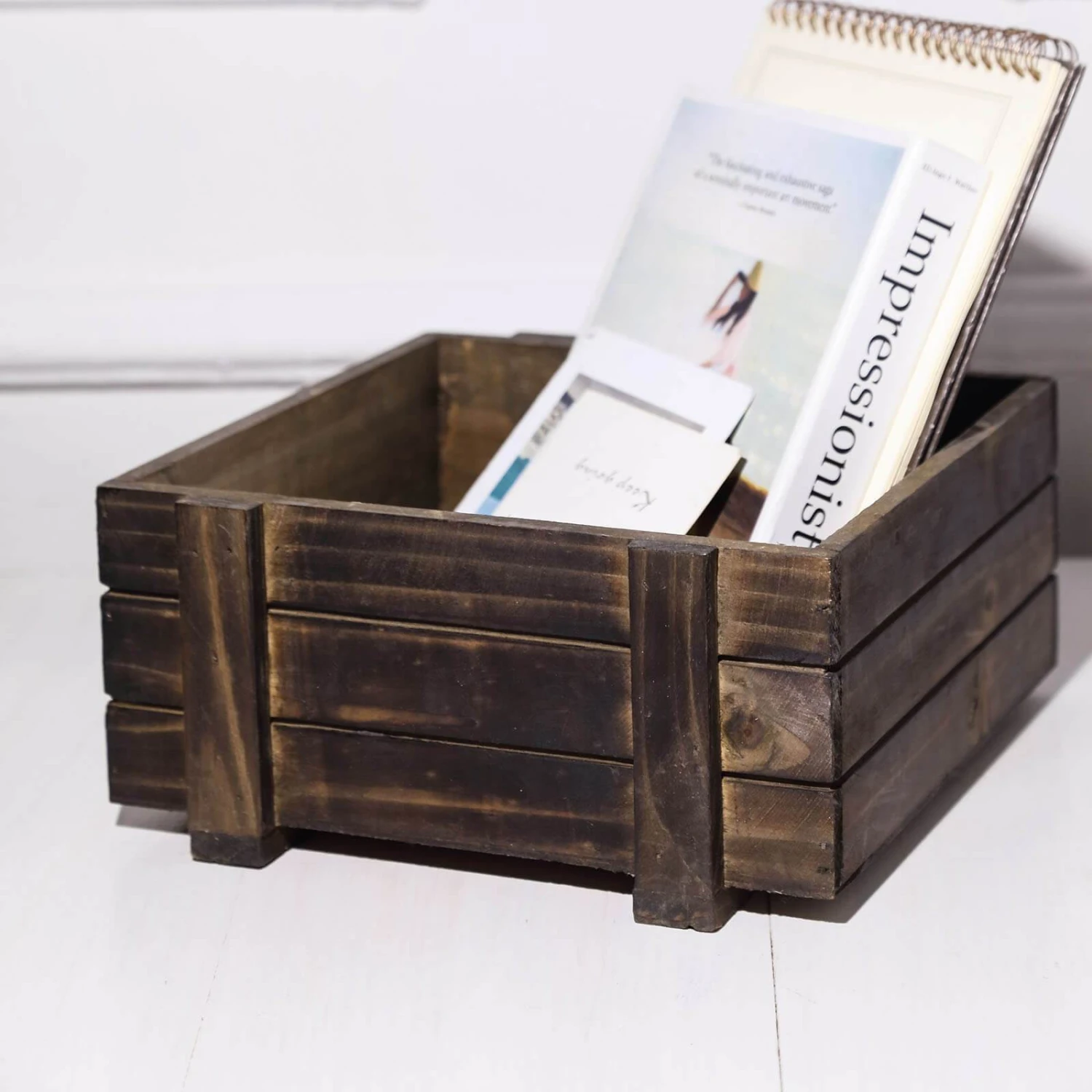 2 Pcs 9" Natural Wood Square Plant Holder Boxes Centerpieces 3 2 Pcs 9" Natural Wood Square Plant Holder Boxes Centerpieces