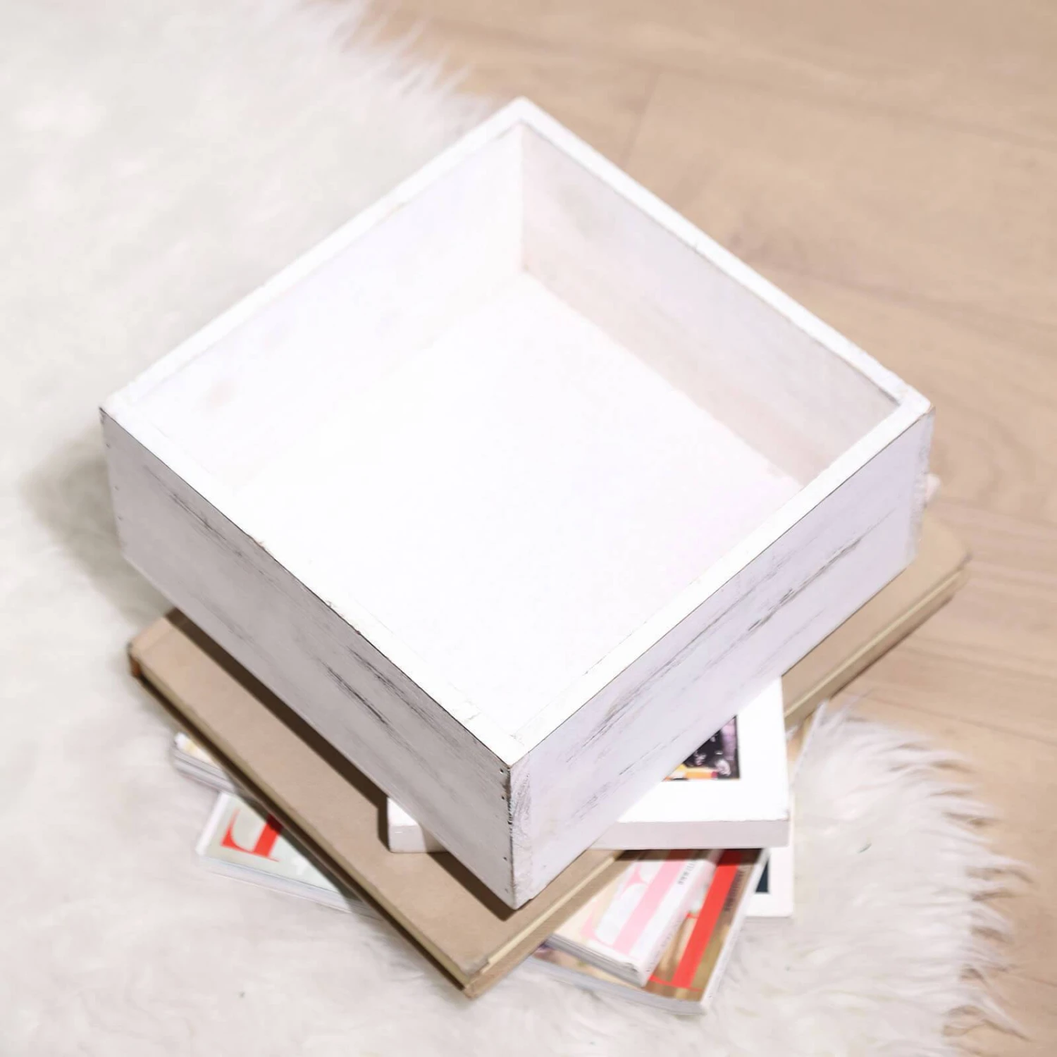 2 Pcs 9" Natural Wood Square Plant Holder Boxes Centerpieces 16 2 Pcs 9" Natural Wood Square Plant Holder Boxes Centerpieces - Image 14