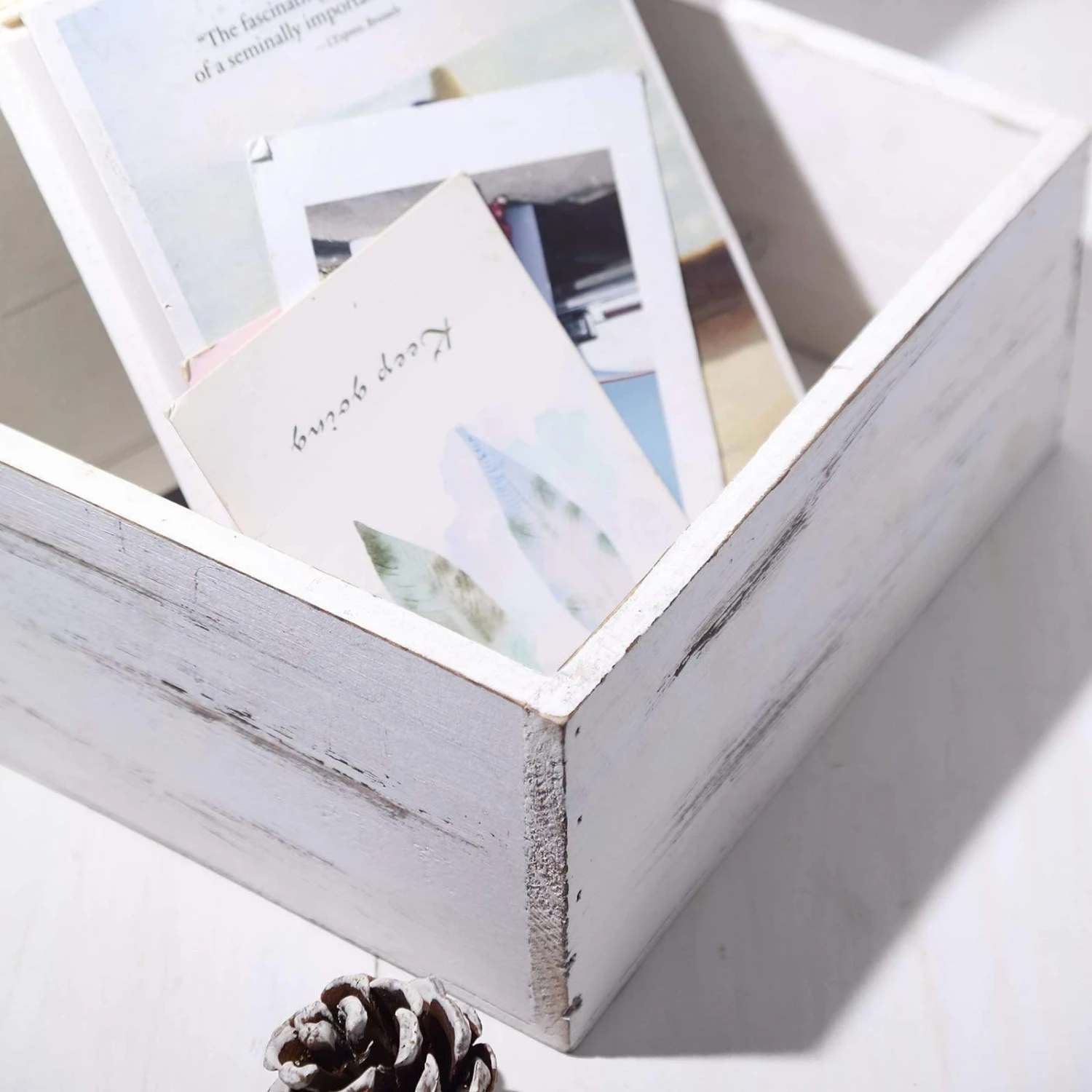 2 Pcs 9" Natural Wood Square Plant Holder Boxes Centerpieces 17 2 Pcs 9" Natural Wood Square Plant Holder Boxes Centerpieces - Image 15