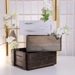 2 Pcs 9" Natural Wood Square Plant Holder Boxes Centerpieces 36 2 Pcs 9" Natural Wood Square Plant Holder Boxes Centerpieces -Optimal Home Decoration 2 pcs 9 natural wood square plant holder boxes centerpieces 28968480112703
