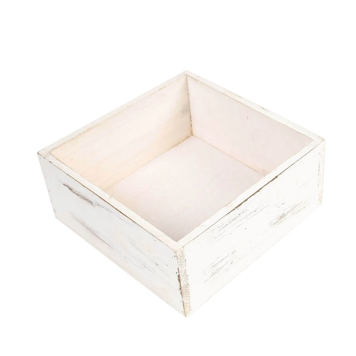 2 Pcs 9" Natural Wood Square Plant Holder Boxes Centerpieces 13 2 Pcs 9" Natural Wood Square Plant Holder Boxes Centerpieces - Image 11