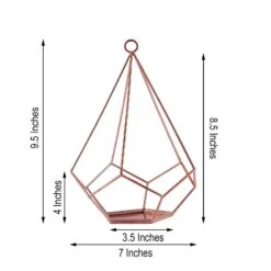 2 Pcs 9" Tall Geometric Pentagon Candle Holders Metal Lanterns -Optimal Home Decoration 2 pcs 9 tall geometric pentagon candle holders metal lanterns 28940463898687