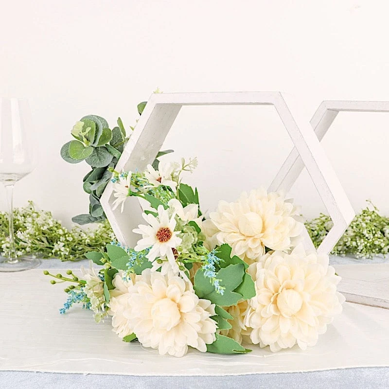 2 Pcs 9" Tall Hexagon Wood Geometric Wall Shelves 22 2 Pcs 9" Tall Hexagon Wood Geometric Wall Shelves - Image 20