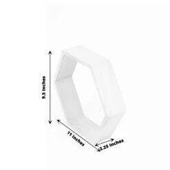 2 Pcs 9" Tall Hexagon Wood Geometric Wall Shelves 34 2 Pcs 9" Tall Hexagon Wood Geometric Wall Shelves -Optimal Home Decoration 2 pcs 9 tall hexagon wood geometric wall shelves 29358812758079