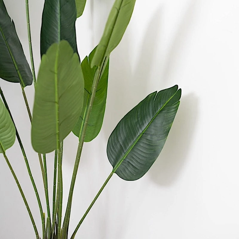 2 Pcs Bird Of Paradise Potted Artificial Plants - Green 17 2 Pcs Bird Of Paradise Potted Artificial Plants - Green - Image 15