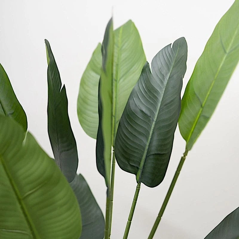 2 Pcs Bird Of Paradise Potted Artificial Plants - Green 14 2 Pcs Bird Of Paradise Potted Artificial Plants - Green - Image 12