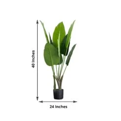 2 Pcs Bird Of Paradise Potted Artificial Plants - Green 41 2 Pcs Bird Of Paradise Potted Artificial Plants - Green -Optimal Home Decoration 2 pcs bird of paradise potted artificial plants green 29198666399807