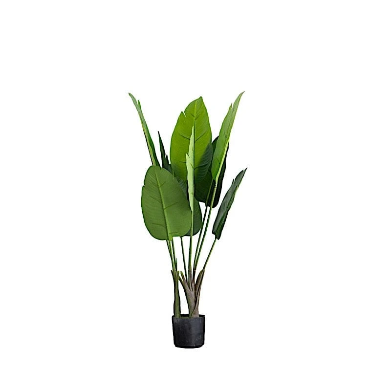 2 Pcs Bird Of Paradise Potted Artificial Plants - Green 21 2 Pcs Bird Of Paradise Potted Artificial Plants - Green - Image 19