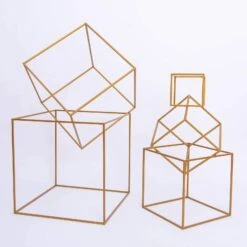 2 Geometric Cube Metal Stands Wedding Flower Vase Holders 31 2 Geometric Cube Metal Stands Wedding Flower Vase Holders -Optimal Home Decoration 2 pcs geometric cube metal stands wedding flower vase holders 29038579417151