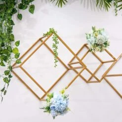 2 Geometric Cube Metal Stands Wedding Flower Vase Holders 35 2 Geometric Cube Metal Stands Wedding Flower Vase Holders -Optimal Home Decoration 2 pcs geometric cube metal stands wedding flower vase holders 29038579613759